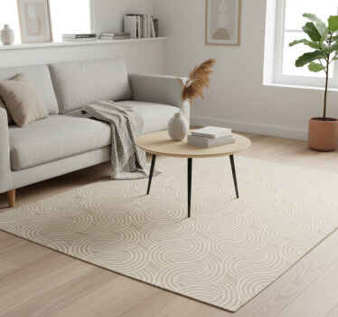 Vinyl tapijt scandinavisch minimalistisch beige patroon - TenStickers