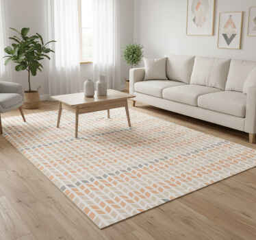 Vinyl tapijt scandinavisch geometrische bloemen - TenStickers