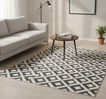 Vinyl tapijt scandinavisch geometrisch mono - TenStickers