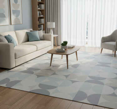 Vinyl tapijt scandinavisch pastel kleur geometrisch patroon - TenStickers