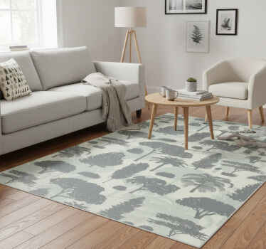 Tapis vinyle nordique motifs d'arbres scandinaves - TenStickers