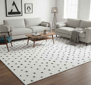 Tappeto vinile nordico triangoli 3d grigi e neri - TenStickers
