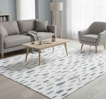 Tappeto vinile nordico scena di bosco invernale - TenStickers