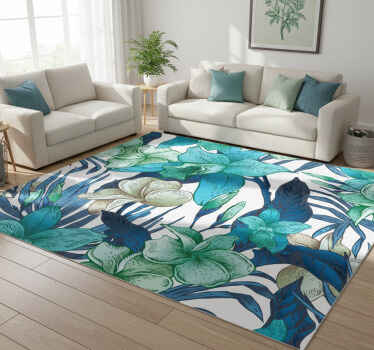 Tapis vinyle nature papier peint tropical feuillage - TenStickers
