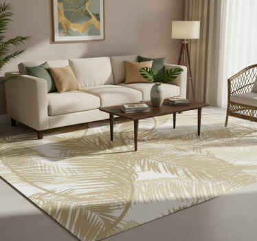 Nature vinyl rug tropical golden palm tree - TenStickers