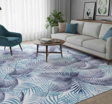 Nature vinyl rug palms and leaves design - TenStickers
