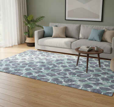 Nature vinyl rug mallow blossoms - TenStickers