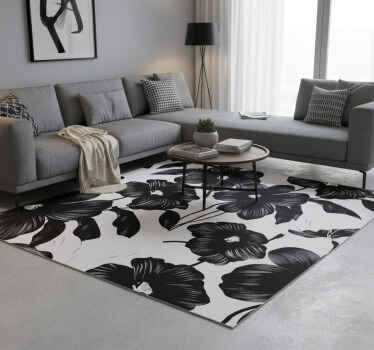Alfombra vinílica naturaleza amapola negra - TenVinilo