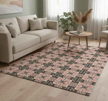 Alfombra vinílica vintage azulejos toledanos - TenVinilo