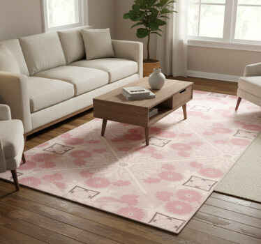 Alfombra vinílica vintage diseño estilo pastel - TenVinilo