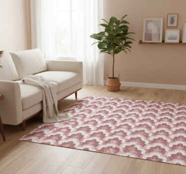 Alfombra vinílica vintage papel pintado vintage rosa - TenVinilo