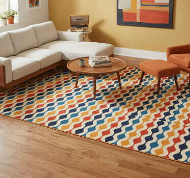 Tapis vinyle vintage vague des années 70 - TenStickers