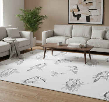 Vinyl teppich tiere papageien und tukane - TenStickers