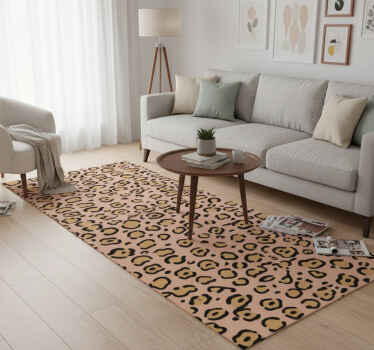 Vinyl teppich tiere leopard pastellfarben druck - TenStickers