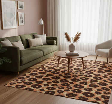 Alfombra vinílica animales imitación leopardo terciopelo - TenVinilo