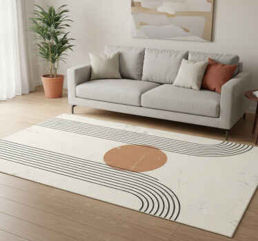 Tappeto vinile moderno arco astratto metà - TenStickers
