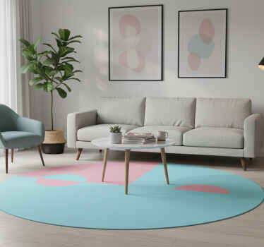 Tappeto vinile moderno rotondo a blocchi colorati - TenStickers