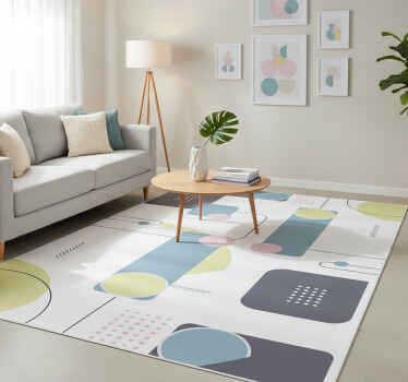 Tappeto vinile moderno sfondo geometrico pastello - TenStickers
