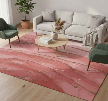 Tappeto vinile moderno acquerello rosa scintillante - TenStickers
