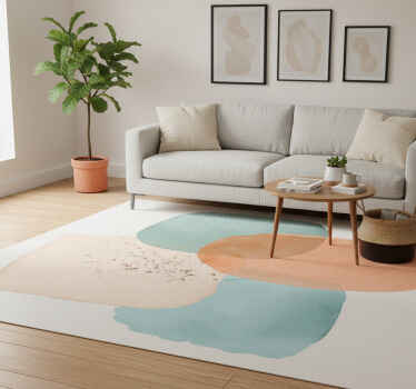 Tappeto vinile moderno design minimalista colori terra - TenStickers