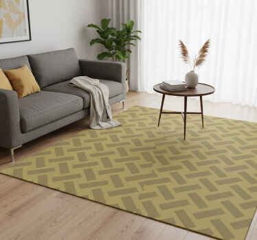 Alfombra vinílica textura patrón cuadrado amarillo - TenVinilo