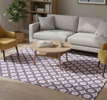Alfombra vinílica textura lila estilo años 70 - TenVinilo