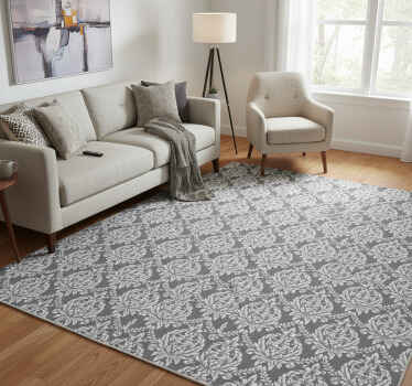 Alfombra vinílica textura damasco gris - TenVinilo
