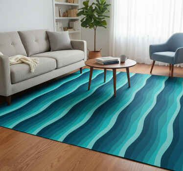 Alfombra vinílica textura diseño de olas - TenVinilo