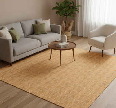 Alfombra vinílica textura patrón de mimbre natural - TenVinilo