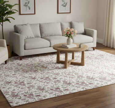 Alfombra vinílica vintage rosas vintage en rosa pálido - TenVinilo