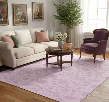 Tapis vinyle vintage roses anciennes à l'huile violettes - TenStickers