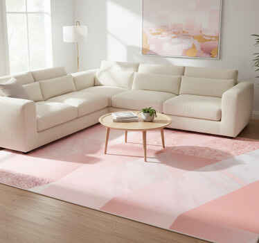 Alfombra vinílica textura mármol rosa - TenVinilo