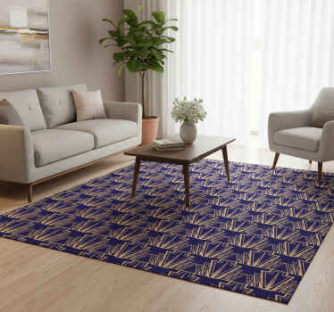 Vintage vinyl rug with gradient gold design - TenStickers