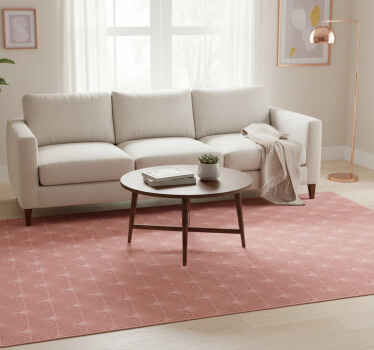 Vintage vinyl rug with rose gold palm design - TenStickers