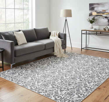 Vintage vinyl rug abstract damask pattern - TenStickers
