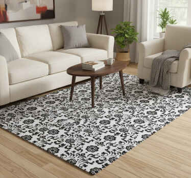 Vintage vinyl rug royalty damask design - TenStickers