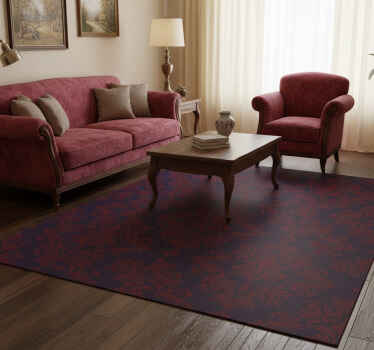 Vintage vinyl rug in red and purple pattern - TenStickers