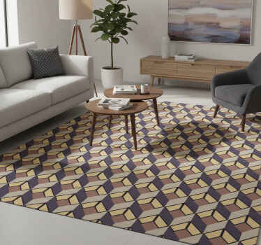 Vintage vinyl rug in retro gray - TenStickers