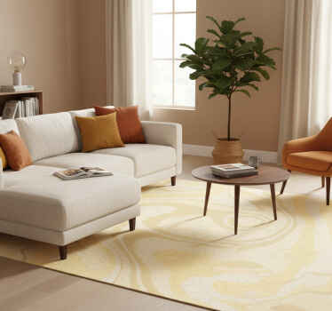 Vintage vinyl rug 70's pop circles - TenStickers