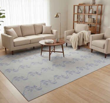 Vintage vinyl rug in vintage watercolor ivy - TenStickers