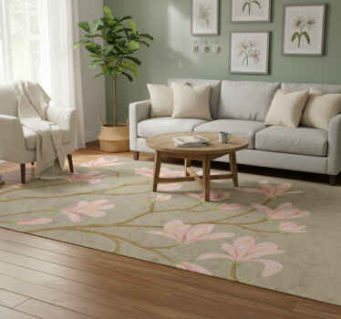 Vinyl teppich vintage im magnolienstil - TenStickers