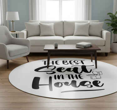 Vinyl teppich spruch der beste platz - TenStickers