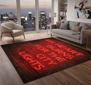 Vinyl teppich spruch mit neontext - TenStickers