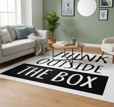 Vinyl teppich spruch denke außerhalb der box - TenStickers