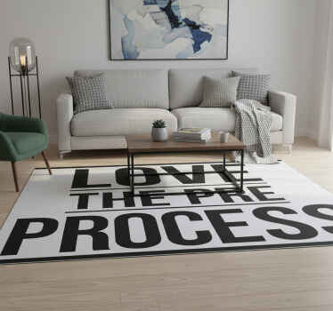 Vinyl teppich spruch liebe den prozess - TenStickers