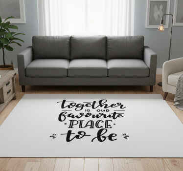 Alfombra vinílica frase juntos - TenVinilo