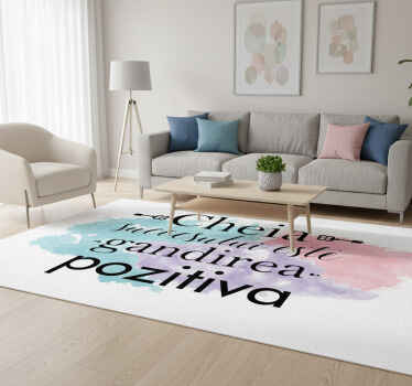 Vinyl teppich spruch positive gedanken sind der schlüssel - TenStickers