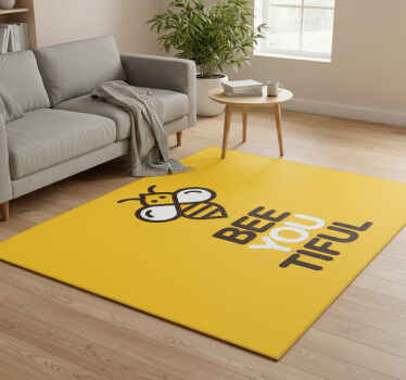 Vinyl teppich spruch du bist so bienen-schön - TenStickers
