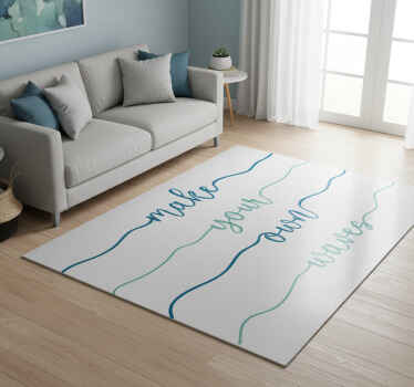 Vinyl teppich spruch mach deine eigenen wellen - TenStickers
