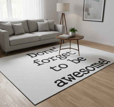 Vinyl teppich spruch sei großartig im minimalistischen stil - TenStickers